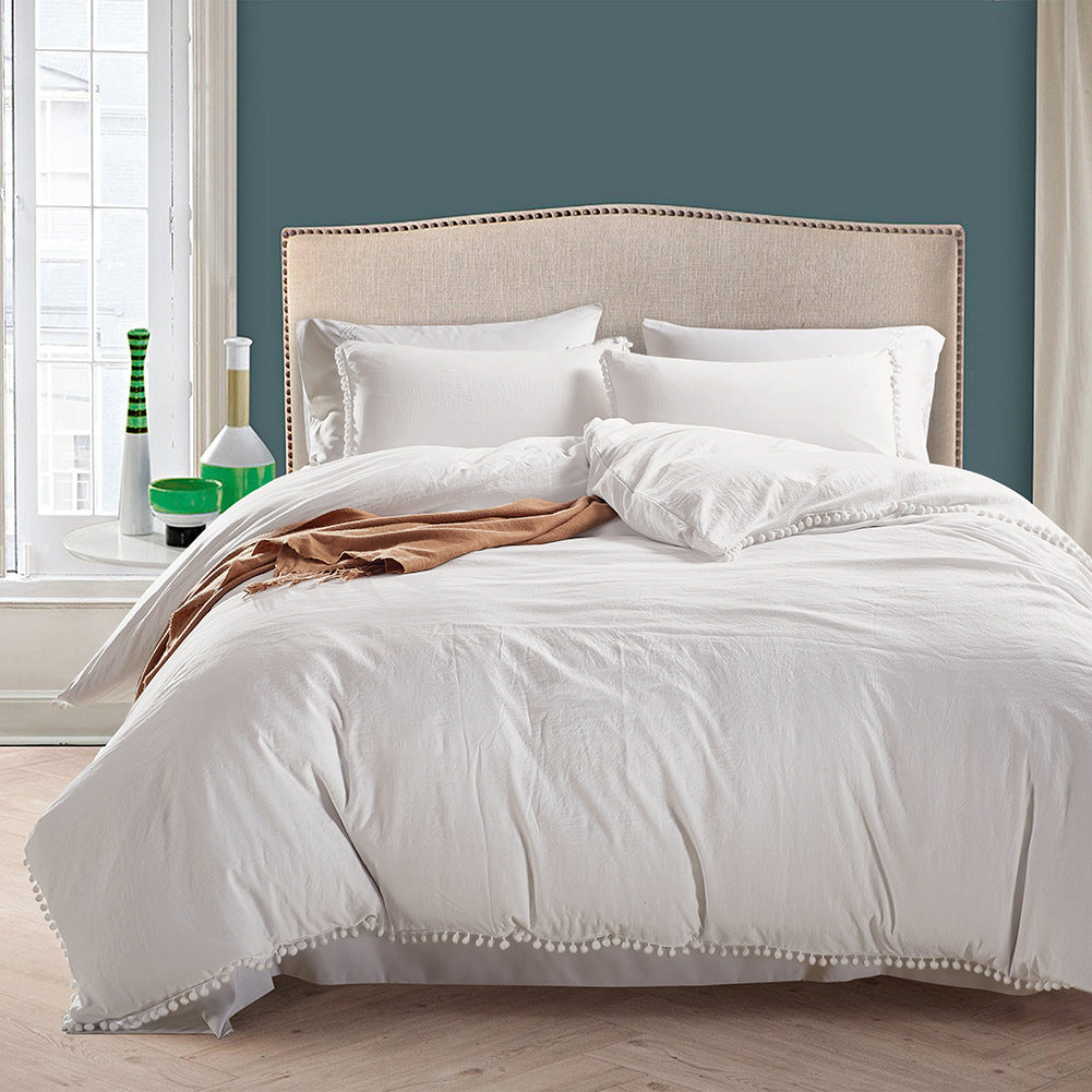 Washed Cotton Solid Colour Bedding Set