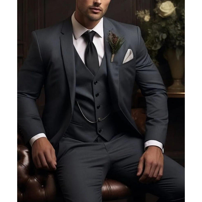 Aurelien | Men's Three-Piece Slim-Fit Suit Set