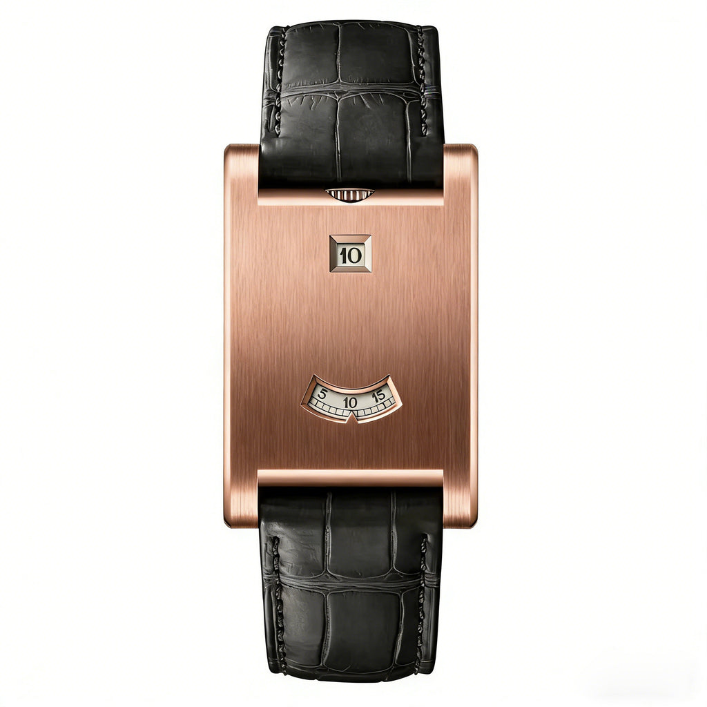 Square Digital Leather Strap Watch