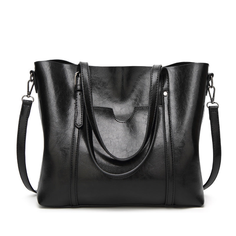 Layla | Women's Large Faux Leather Shoulder & Crossbody Tote Bag