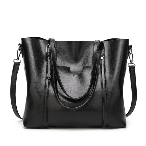 Layla | Women's Large Faux Leather Shoulder & Crossbody Tote Bag