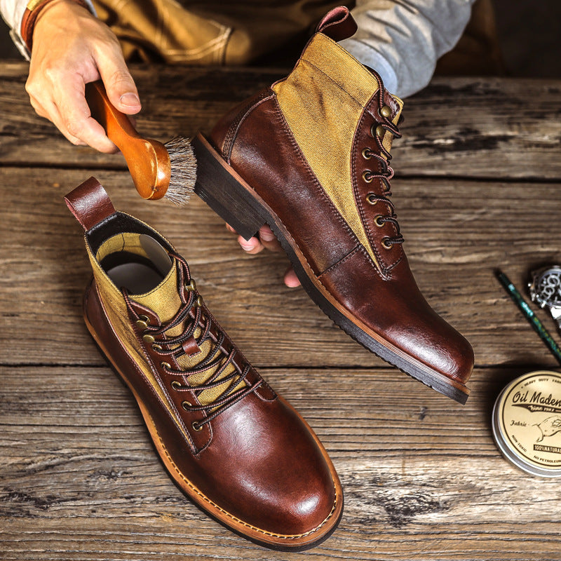 Silas | Men's Retro Leather Ankle Boots