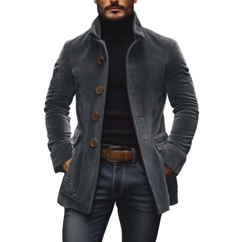 Bastien | Men's Stand-Collar Corduroy Blazer
