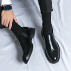 Mens Brogue Leather Lace-Up Shoes