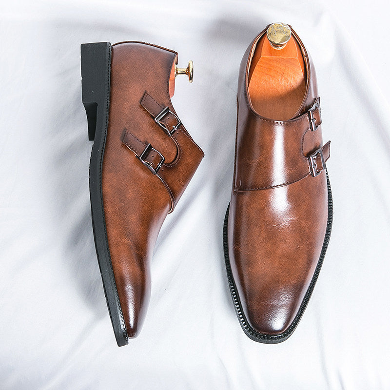 Dorian | Men's Double Monk-Strap Leather Dress Shoes