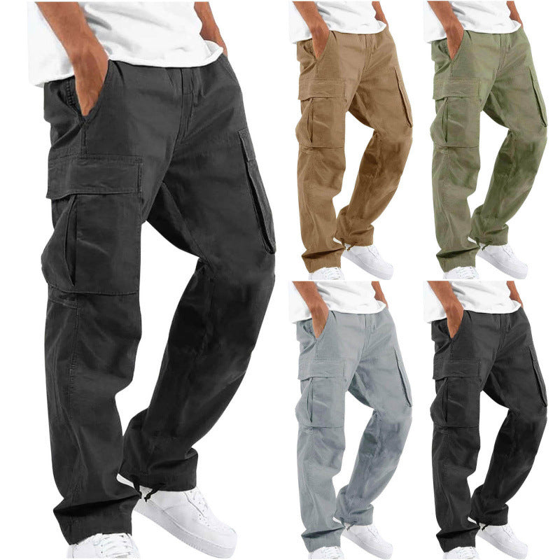 Mens Cargo Pants with Drawstring Waist