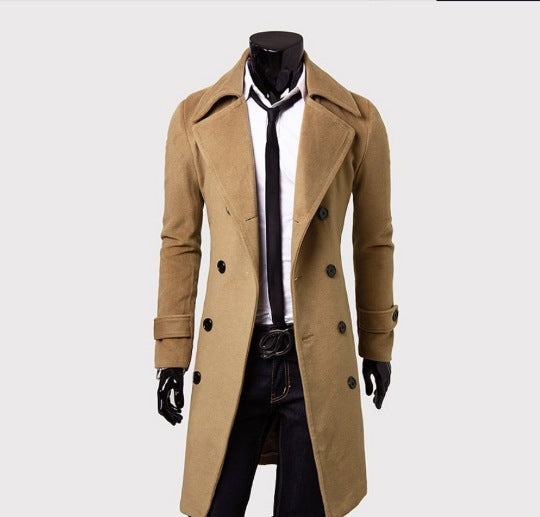 Edmund | Men's Double-Breasted Wool-Look Overcoat