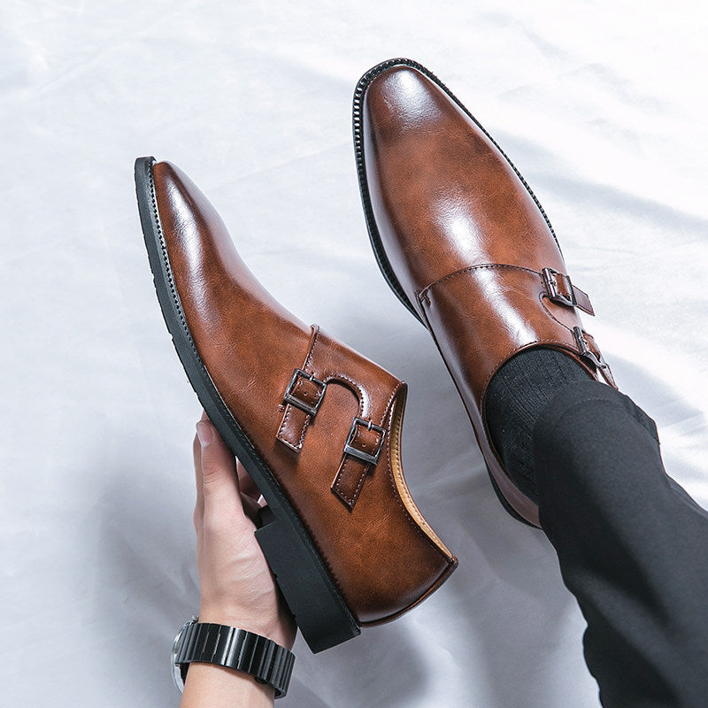 Dorian | Men's Double Monk-Strap Leather Dress Shoes