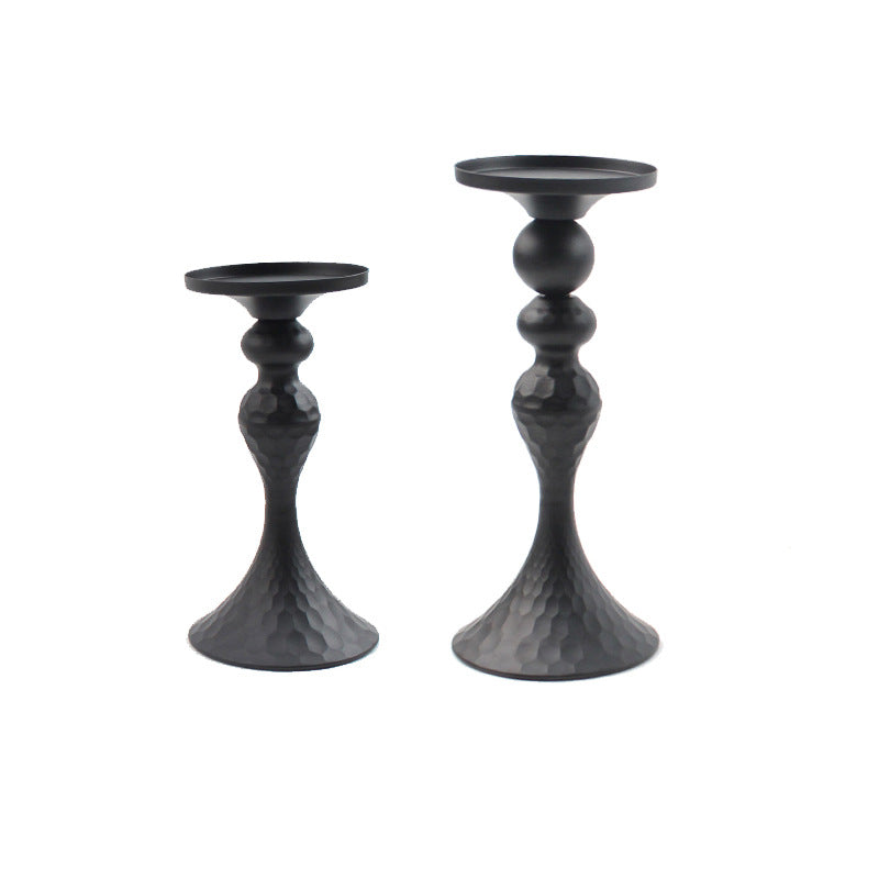 Hammered Iron Candle Holder