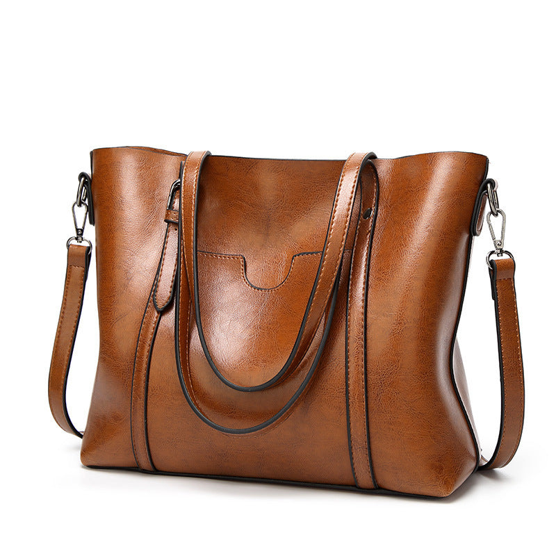 Layla | Women's Large Faux Leather Shoulder & Crossbody Tote Bag