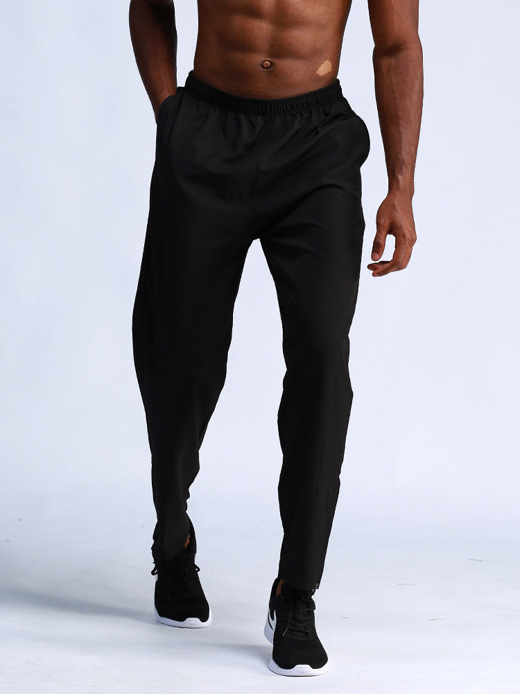 Mens Quick-Dry Sports Pants with Zipper Cuffs