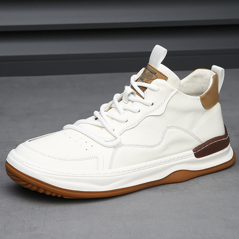 Ezra | Men's High-Top Leather Casual Sneakers