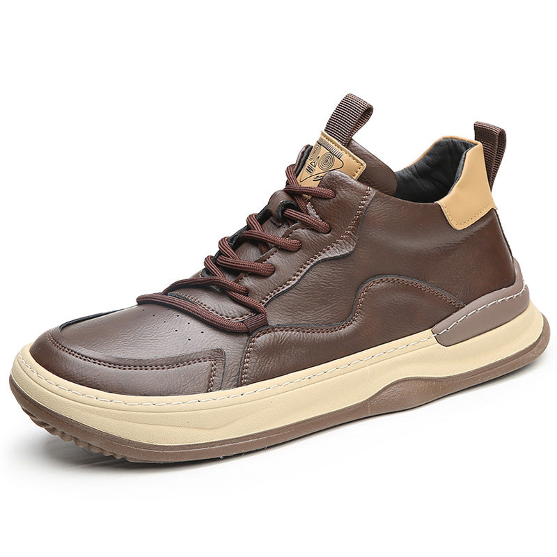 Ezra | Men's High-Top Leather Casual Sneakers