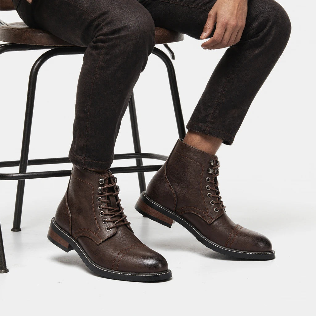 Gideon | Men's Retro Lace-Up Combat Boots