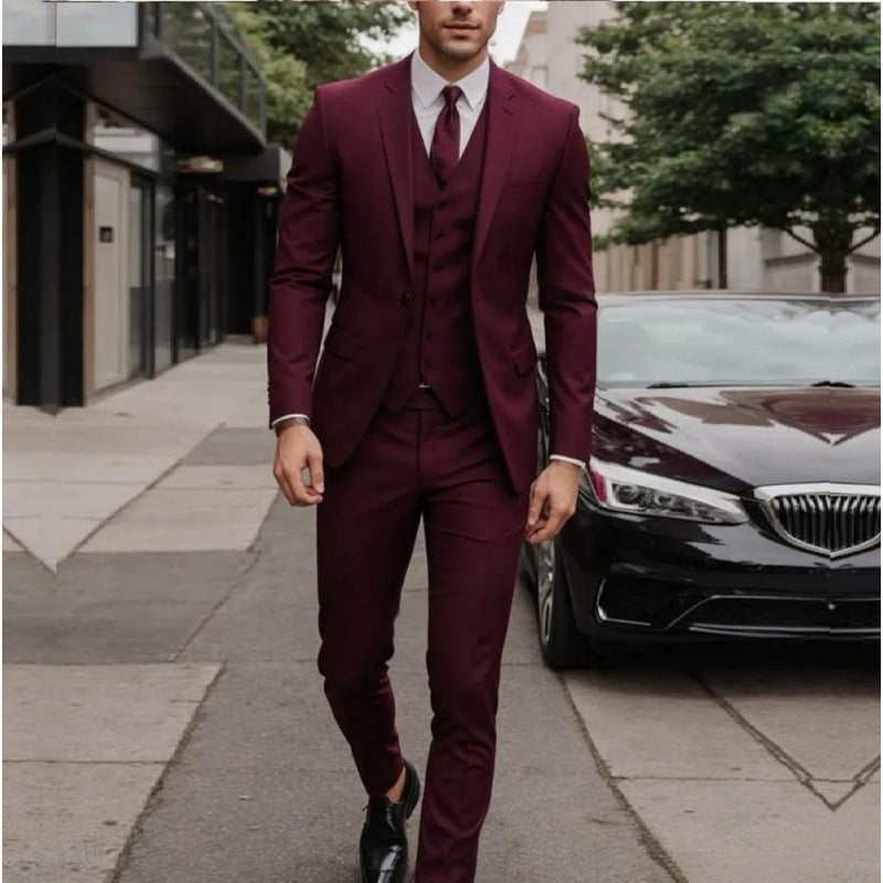 Aurelien | Men's Three-Piece Slim-Fit Suit Set