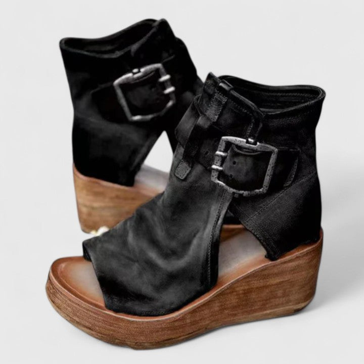 Juno | Women's Peep-Toe Roman Wedge Sandals