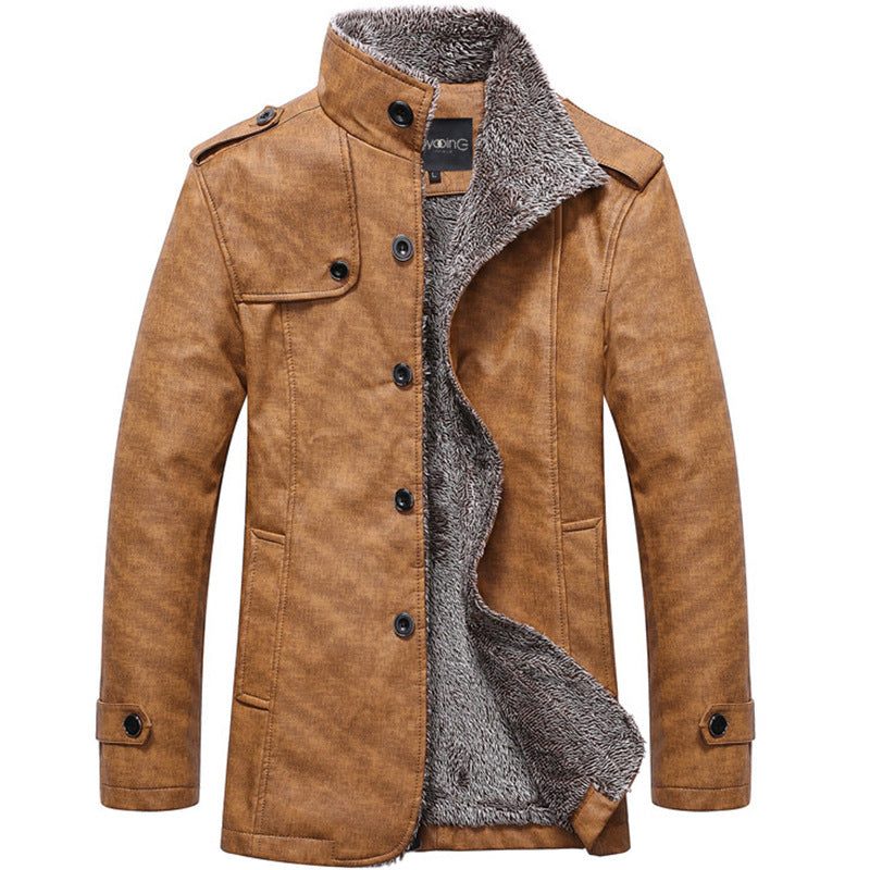 Emile | Men's Faux Leather Winter Jacket