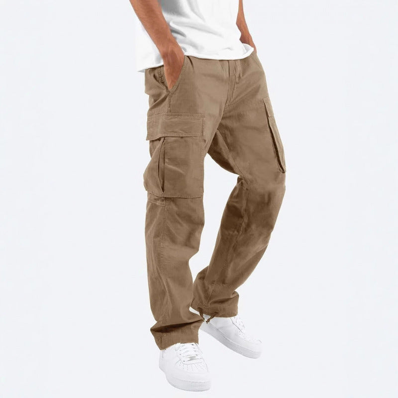 Mens Cargo Pants with Drawstring Waist