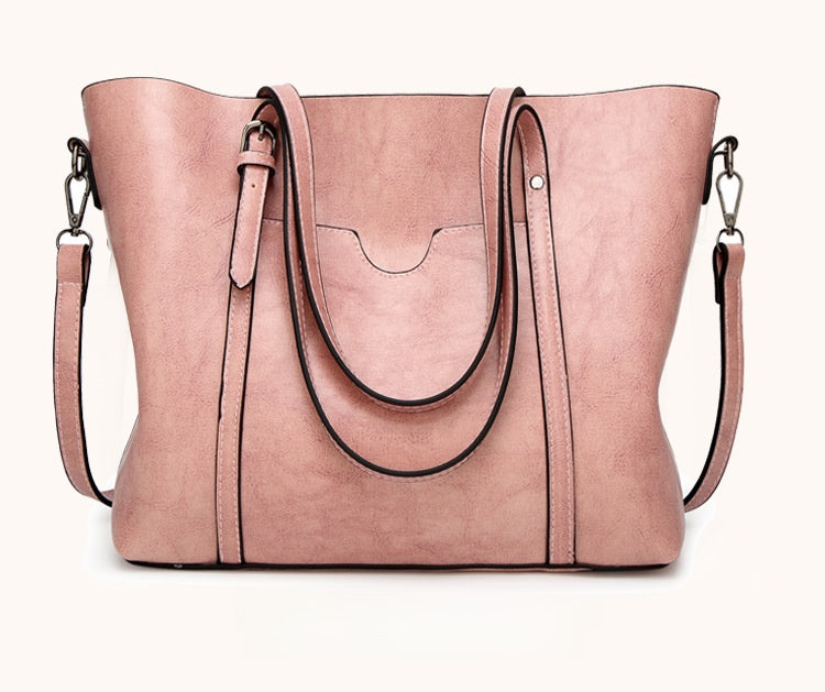 Layla | Women's Large Faux Leather Shoulder & Crossbody Tote Bag