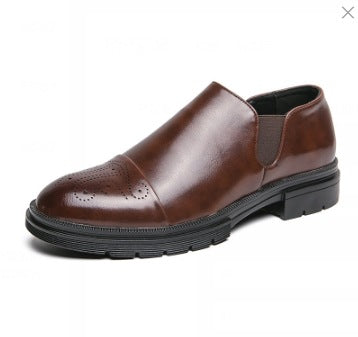 Mens Brogue Leather Lace-Up Shoes