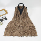 Bernadette | Distressed Fringe Cotton-Linen Shawl Scarf