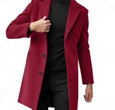 Yves | Men's Single-Breasted Casual Windbreaker Coat