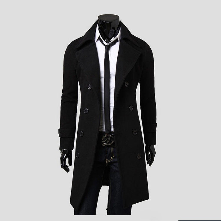 Edmund | Men's Double-Breasted Wool-Look Overcoat