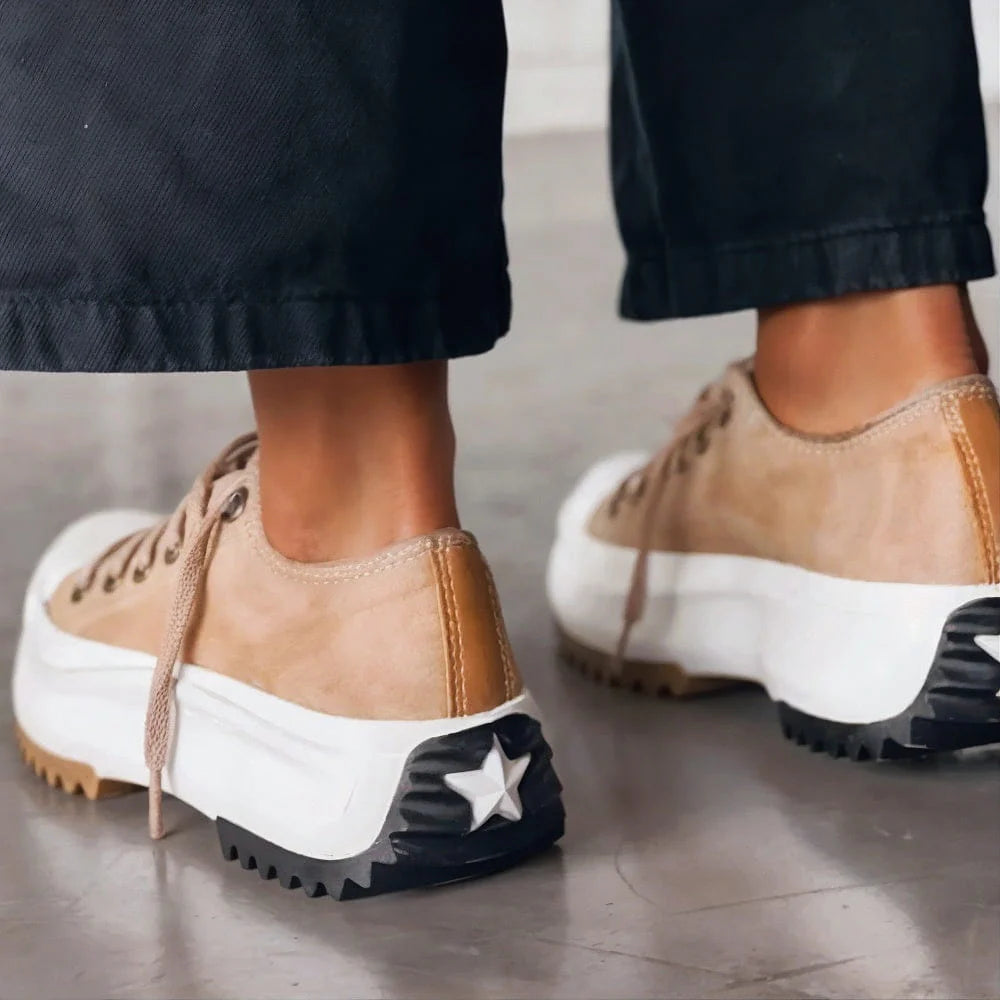 Posy | Women's Lace-Up Platform Canvas Sneakers