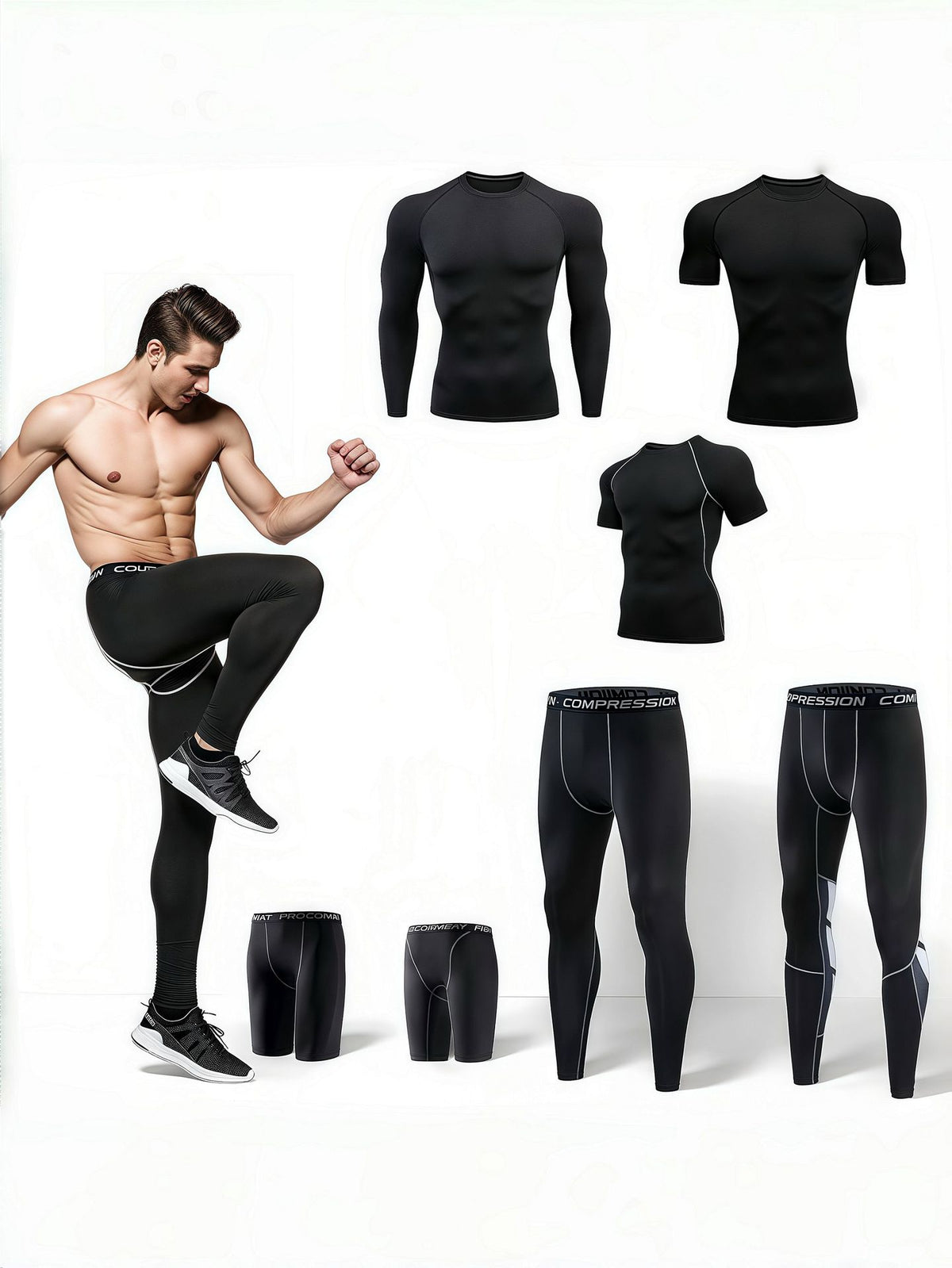 Men's Compression Sports Pants and Tops