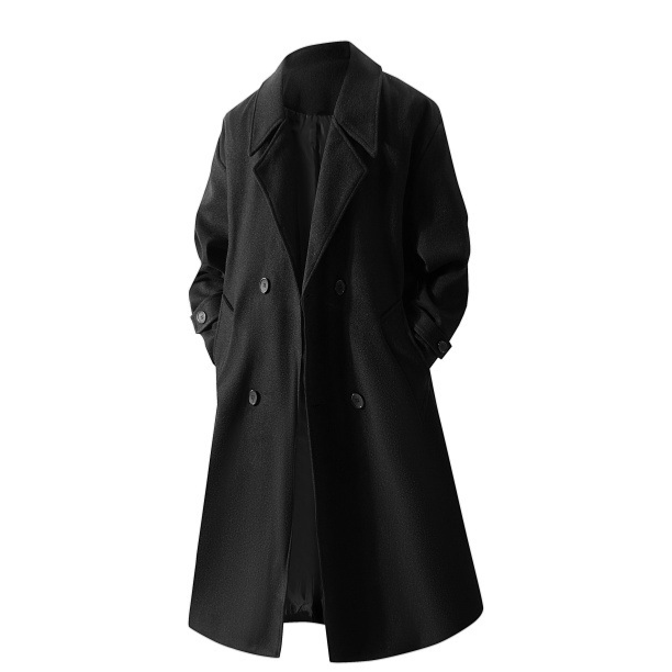 Noor | Women's Double-Breasted Mid-Length Wool-Blend Coat