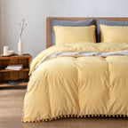 Washed Cotton Solid Colour Bedding Set