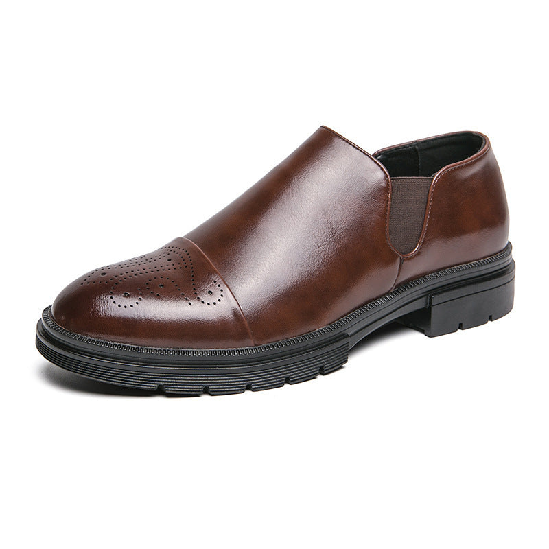 Mens Brogue Leather Lace-Up Shoes
