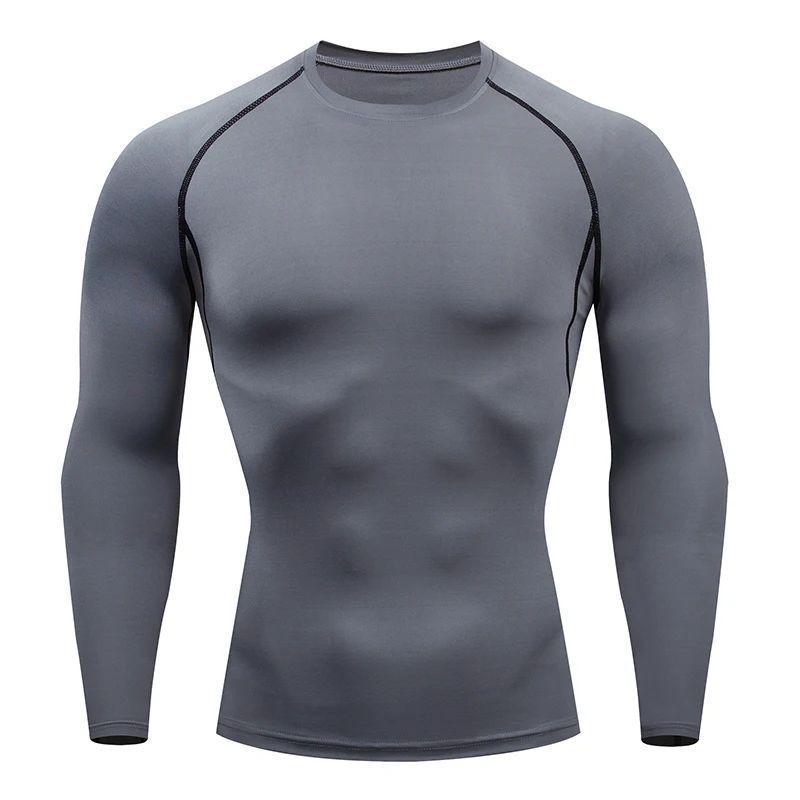 Mens Long Sleeve Fitness Compression Shirt