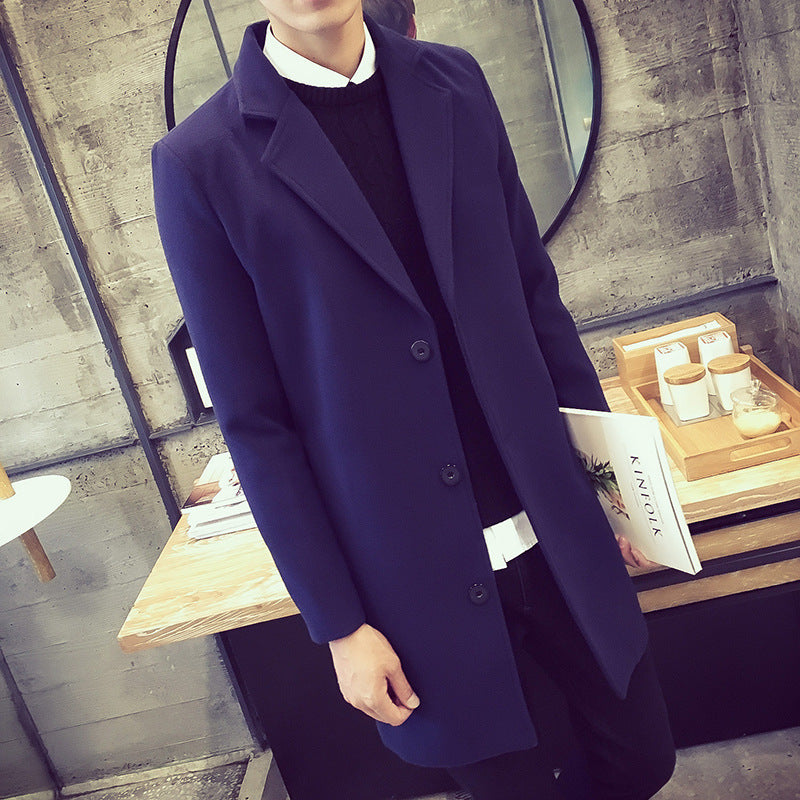 Yves | Men's Single-Breasted Casual Windbreaker Coat