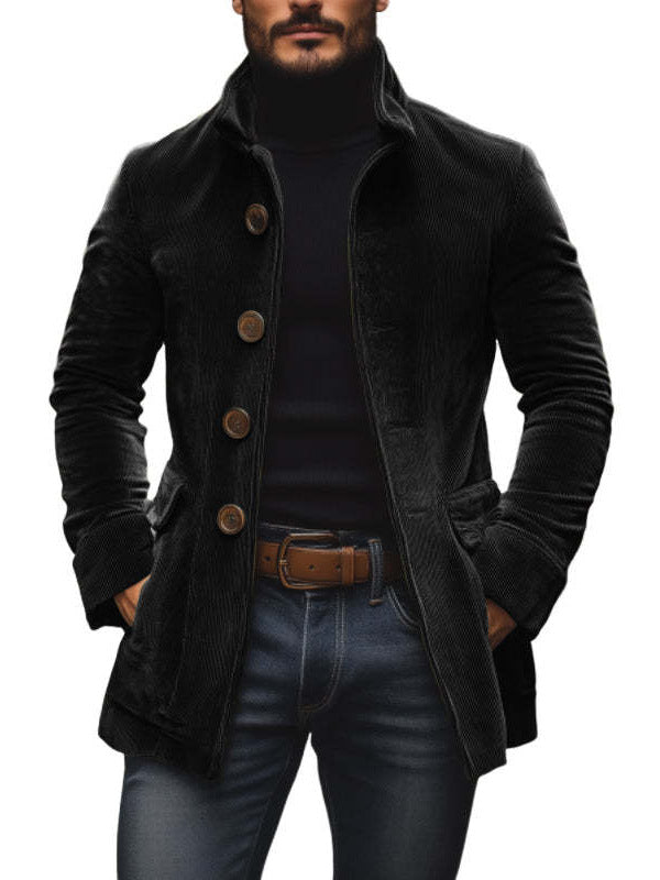 Bastien | Men's Stand-Collar Corduroy Blazer