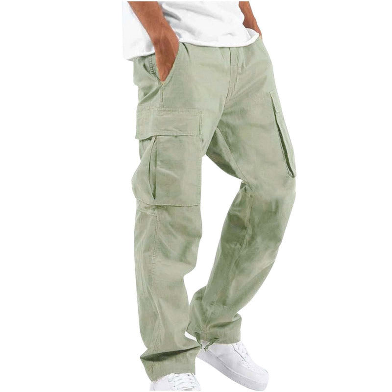 Mens Cargo Pants with Drawstring Waist