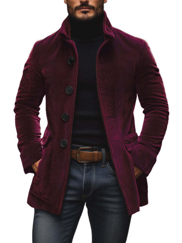 Bastien | Men's Stand-Collar Corduroy Blazer