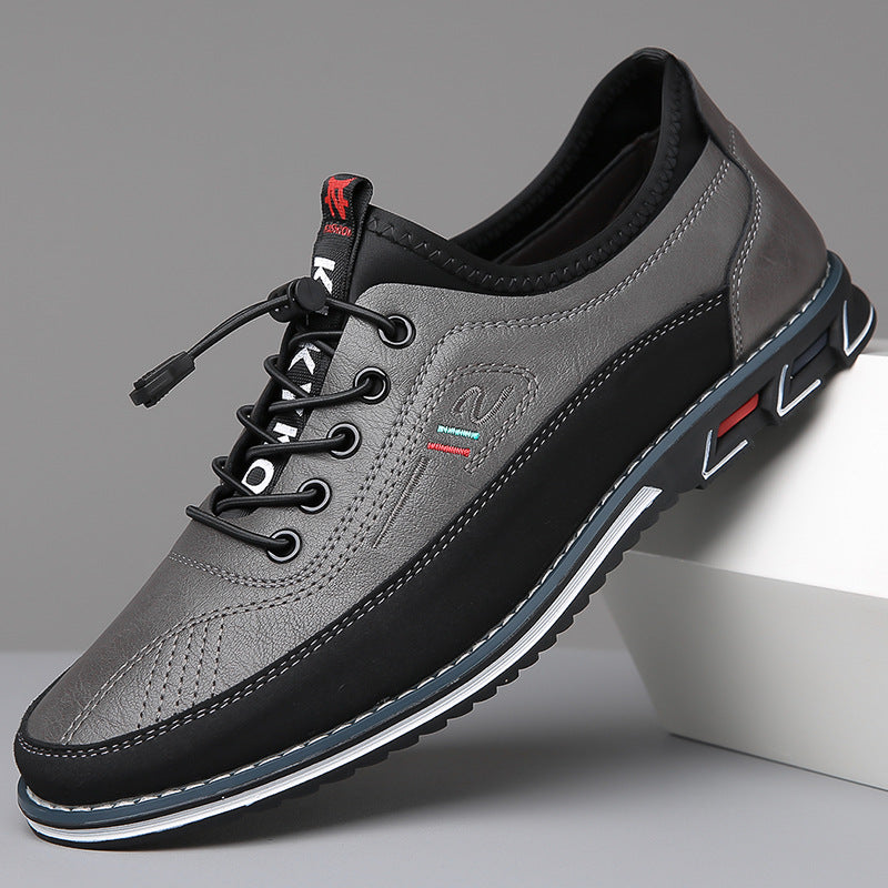 Nolan | Men's Casual Lace-Up Faux Leather Low-Top Sneakers