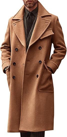 Pascal | Men's Notch-Lapel Wool-Look Overcoat