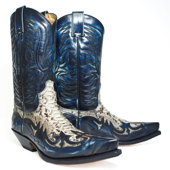 Casper | Men's Snake-Embroidered Western Cowboy Boots