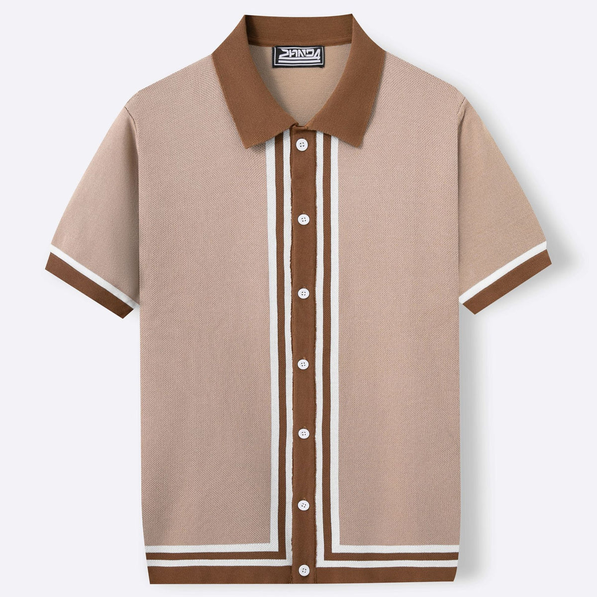Ferdinand | Men's Striped Knit Short-Sleeve Polo Shirt