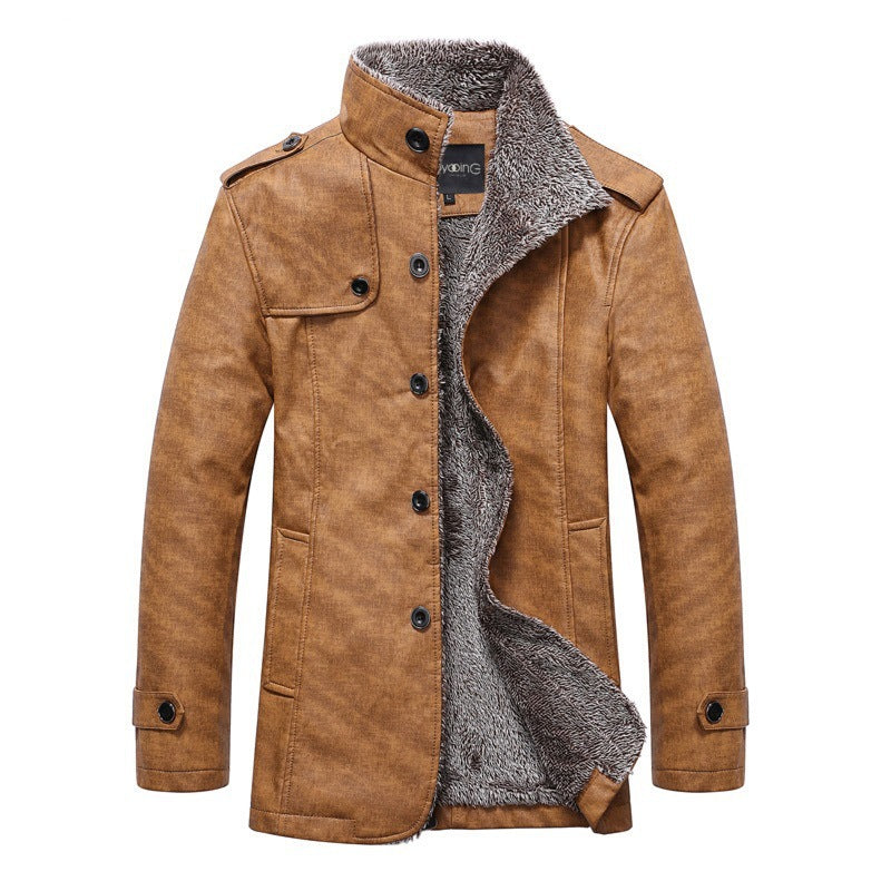 Emile | Men's Faux Leather Winter Jacket