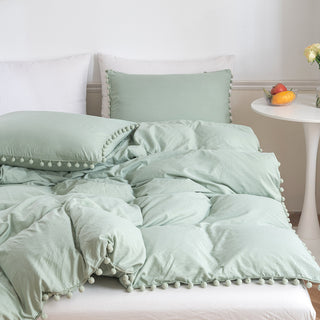 Washed Cotton Solid Colour Bedding Set