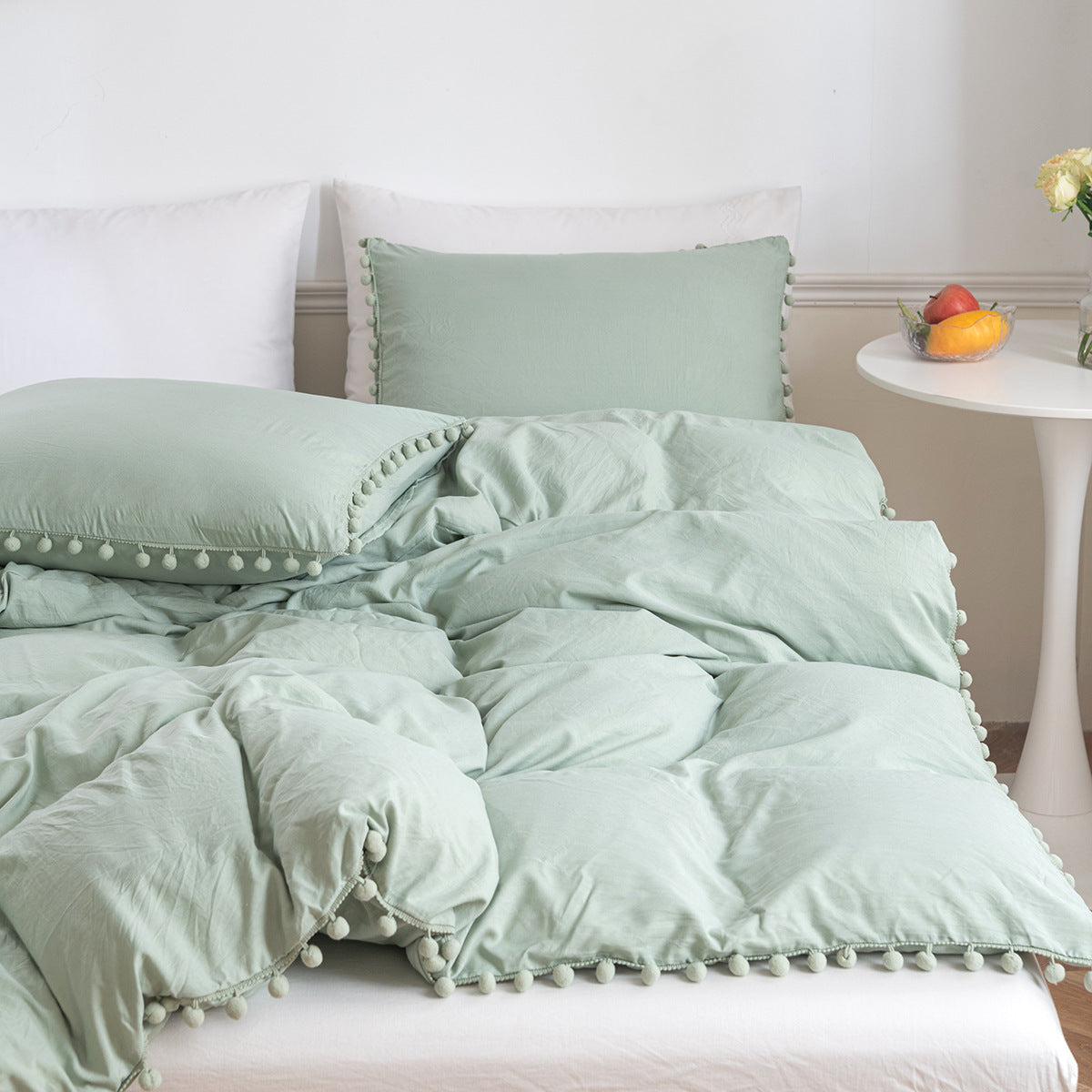 Washed Cotton Solid Colour Bedding Set