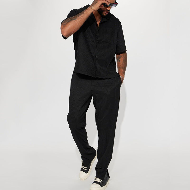 Victor | Men's Sport Casual Shirt & Trousers Set
