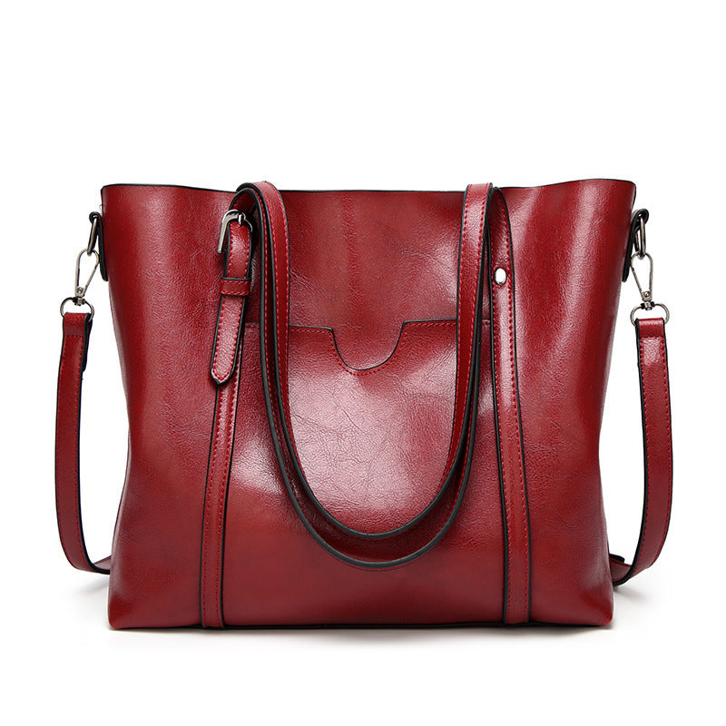Layla | Women's Large Faux Leather Shoulder & Crossbody Tote Bag