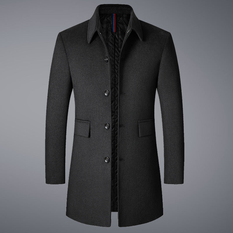 Tristan | Men's Slim-Fit Wool-Blend Overcoat