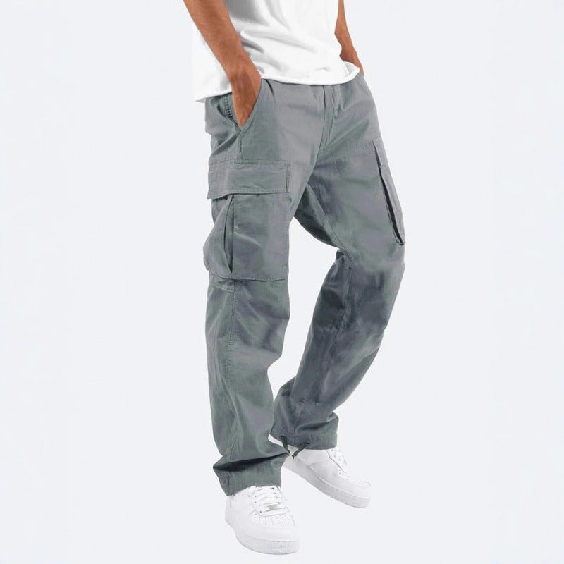 Mens Cargo Pants with Drawstring Waist