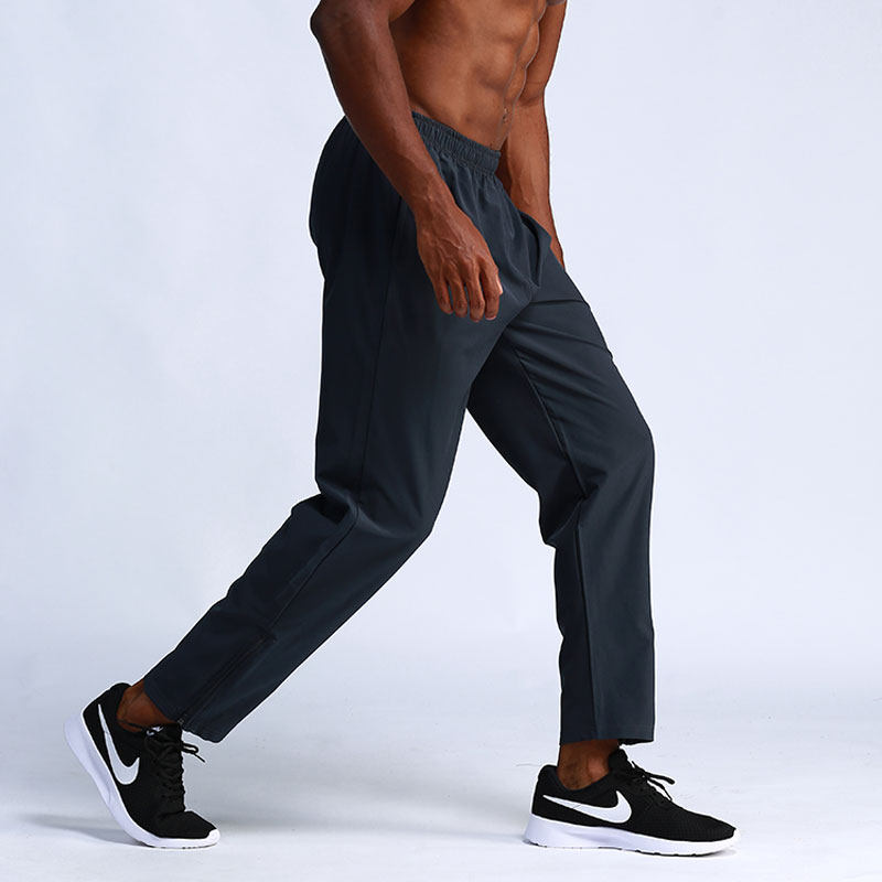 Mens Quick-Dry Sports Pants with Zipper Cuffs