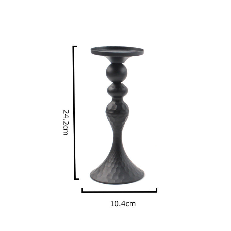 Hammered Iron Candle Holder